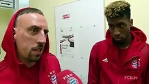 Quand Franck Ribéry traduit les propos de Kingsley Coman pour la chaîne du Bayern Munich