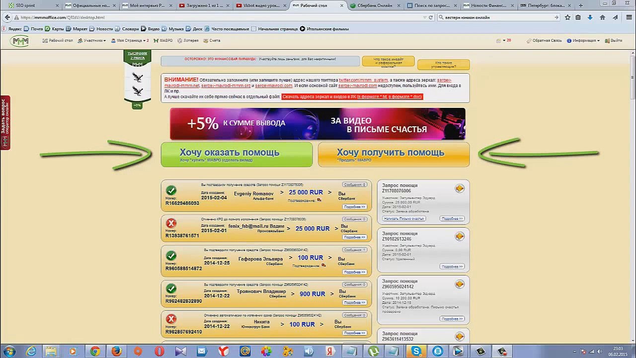 Отзыв про МММ в 2015 г  Эдуард получил 25 тыс руб