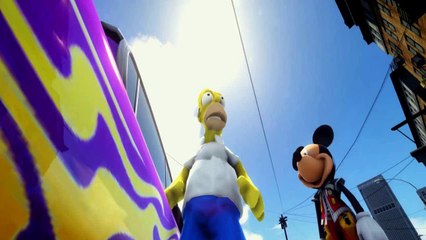 Amazing Disney Mickey Mouse & Homer The Simpsons ft Disney Cars