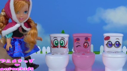 Frozen Elsa Toilet アンパンマン おもちゃ アニメ バイキンマン イタズラ ❤ スライム animekids アニメきっず animation Anpanman Toys Slime