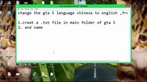 GTA 5 PC Change the language chinese to english and other language 100 %