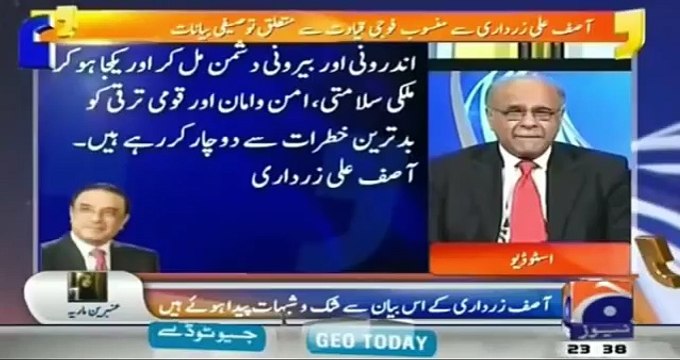 Asif Zardari Nay PM Nawaz Sharif ko DHAMKI Di Hai - Najam Sethi