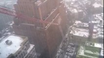 Dramatic Footage of NY Cranes Collapse