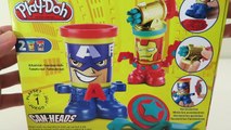 Play Doh Marvel Can-Heads Iron Man & Captain America Play Dough Playset Toy Unboxing!