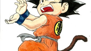 Goku - colored pencils drawing