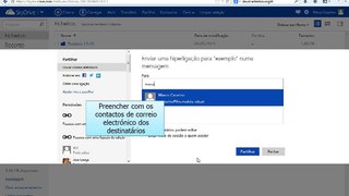 Partilhar pastas e preencher documentos online