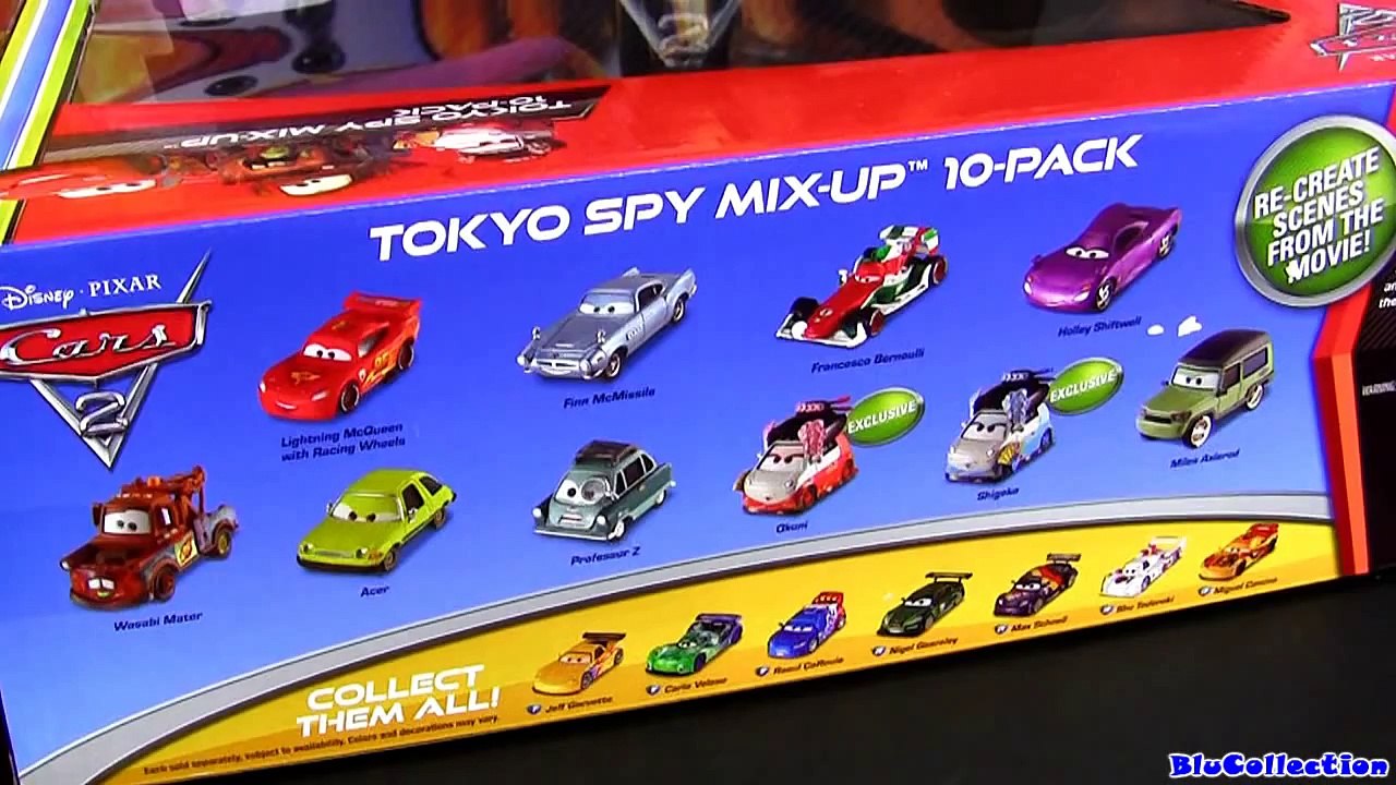 10 Cars 2 TOKYO Spy Mix-Up Diecasts Okuni Shigeko Kabuki Wasabi Mater Lightning Mcqueen toys