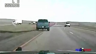 A high speed chase ends with a driver getting ejected from his truck...