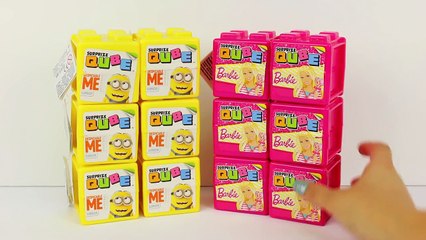 下载视频: New Surprise Qubes Barbie and Despicable Me Minions Opening Blind Qubes. DisneyToysFan