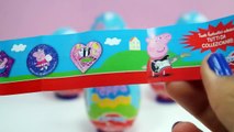 Huge Peppa Pig Surprise Eggs Opening Play Doh toys Kinder peppa egg