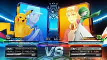 Pokkén Tournament Wii U - Gardevoir vs Pikachu in Ferrum League Gameplay (60fps)