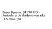 Beyer Dynamic DT 770 PRO - Auriculares de diadema cerrados (3.5 mm), gris