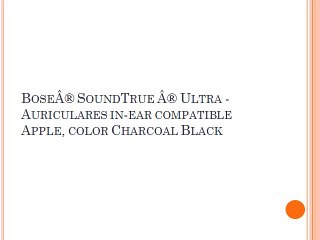 BoseÂ® SoundSport Â® - Auriculares in-ear para Apple, color Energy Green