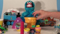 Play Doh Sweet Shoppe Ice Cream Cone Maker with The Cookie Monster and Chattering teeth