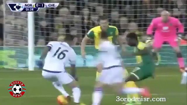 أهداف مباراة تشيلسى و نوريتش سيتى 2-1 - الدورى الانجليزى 2016_3_1 HD