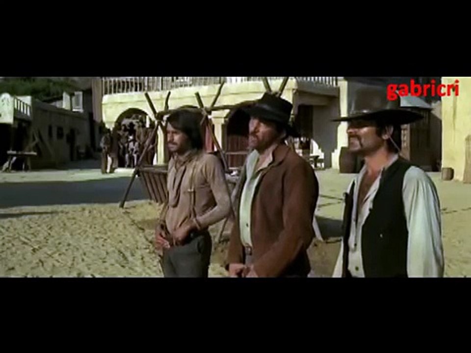 Lo chiamavano Trinita Film scena arrivo del fratello elegantone dico a te pezzente