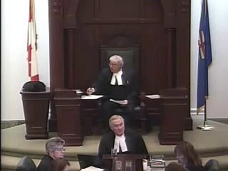 Rachel Notley introduces Gwyneth Dunsford to the Alberta Legislative Assembly