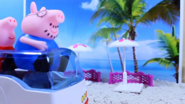 свинка пеппа. Мультики. Пеппа и Джорж делают машинку из песка. Peppa Pig.
