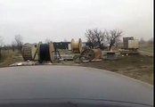 Колонна бронетехники РФ возле Украинской границы / Russian armored column near the Ukrainian border