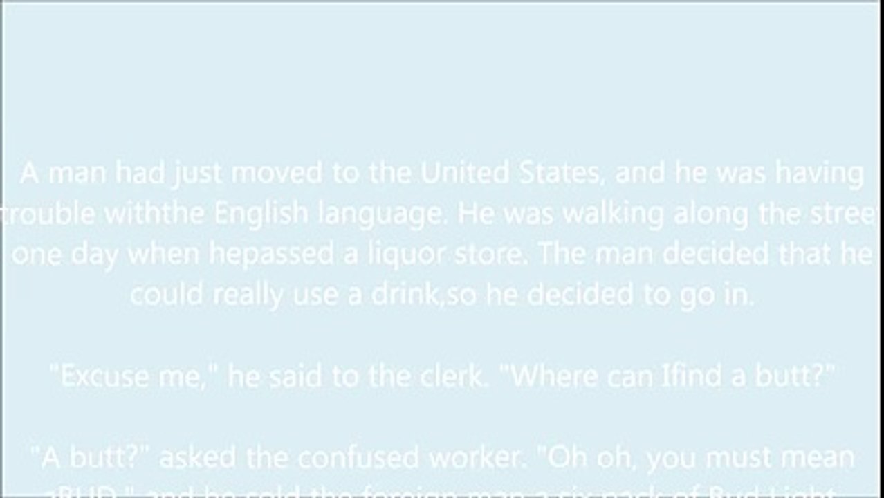 Blundering Foreigner Joke