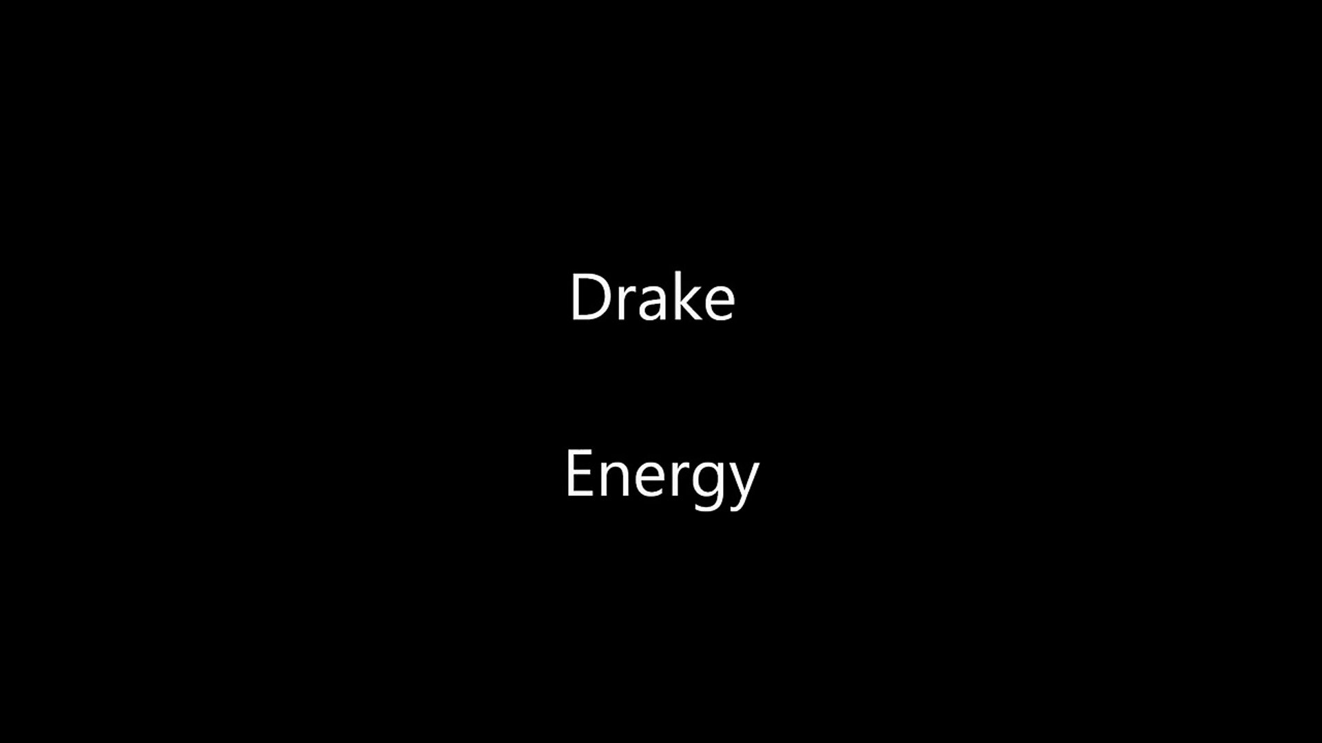 Drake Energy Lyrics