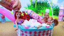 Barbie FOAM BATH Surpri[ s e ]s in Giant Barbie Swimming Pool Mr Bubble Bath Surpri[ s e ]