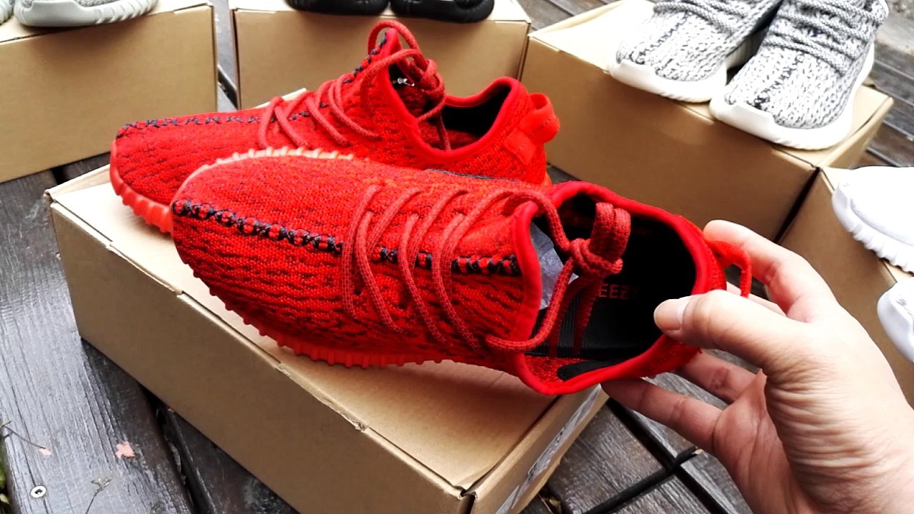 Authentic Adidas Yeezy 350 Boost Red   unboxing