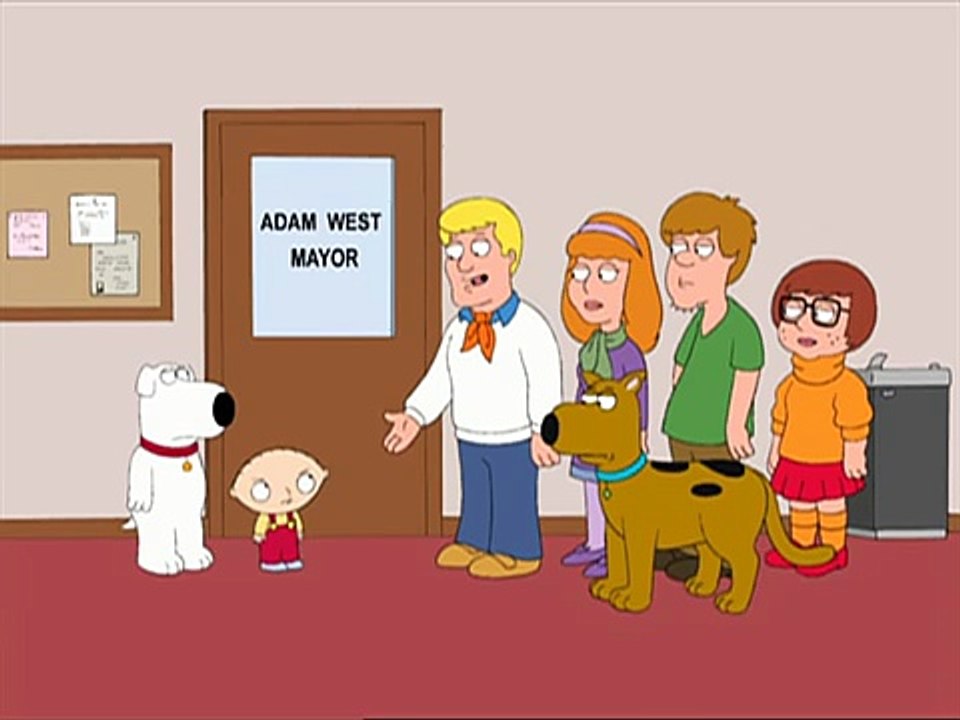 Stewie Griffin - Rushes Scooby Doo And The Gang Off - Family Guy