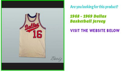 1968 - 1969 Dallas Basketball Custom Jersey