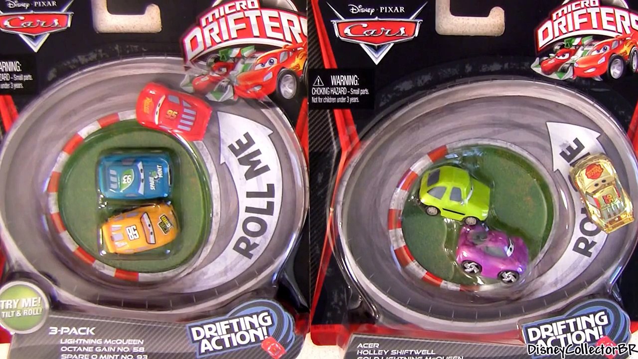 12 Cars Micro Drifters from Disney Pixar Cars2 3-Pack Exclusive