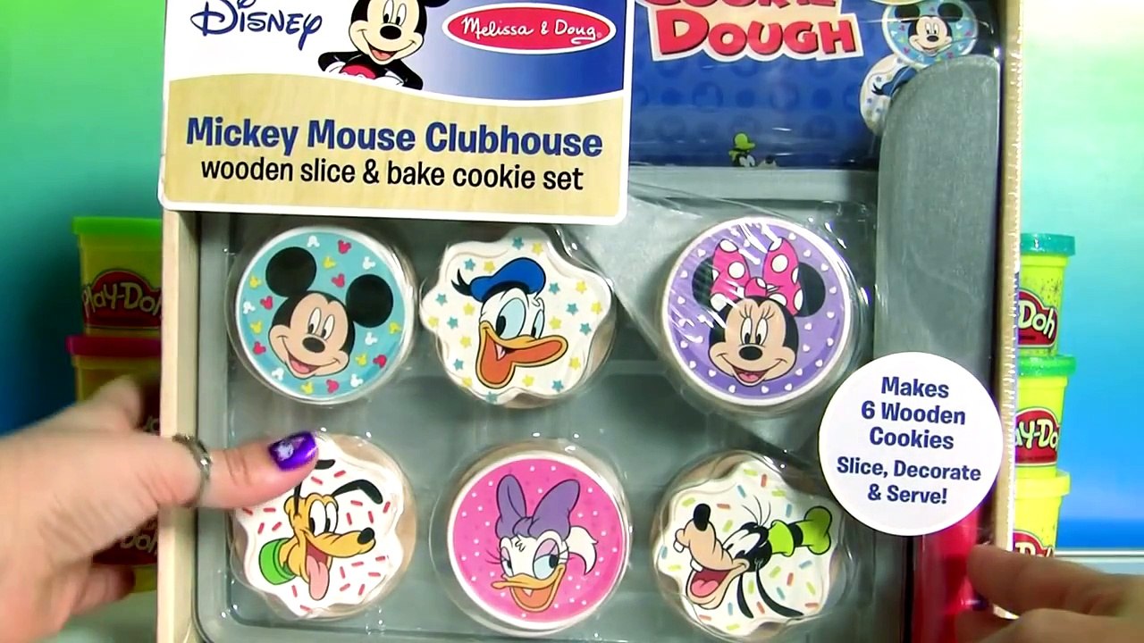 Play Doh Biscoitos Mickey Mouse Clubhouse De Madeira Margarida Pluto Donald Pateta em Portugues BR