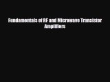 [Download] Fundamentals of RF and Microwave Transistor Amplifiers [PDF] Full Ebook