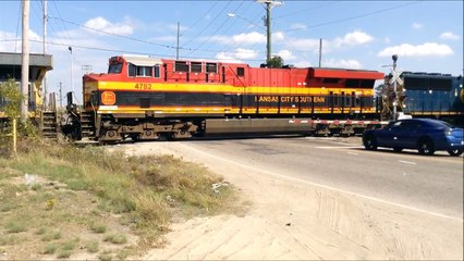 CSX W 871 Military Flat Train Departures In Fayetteville NC 10/11/14 With Nice Lash UP