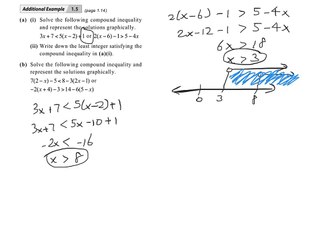 S5 Maths 1.5 Solve a compound inequality connected by "or"
