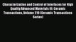 Download Characterization and Control of Interfaces for High Quality Advanced Materials III: