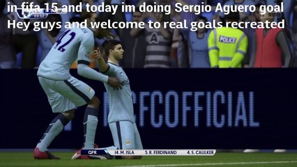 Real moment recreated on fifa 15 #3 Sergio Aguero goal vs QPR with Martin Tyler commentary