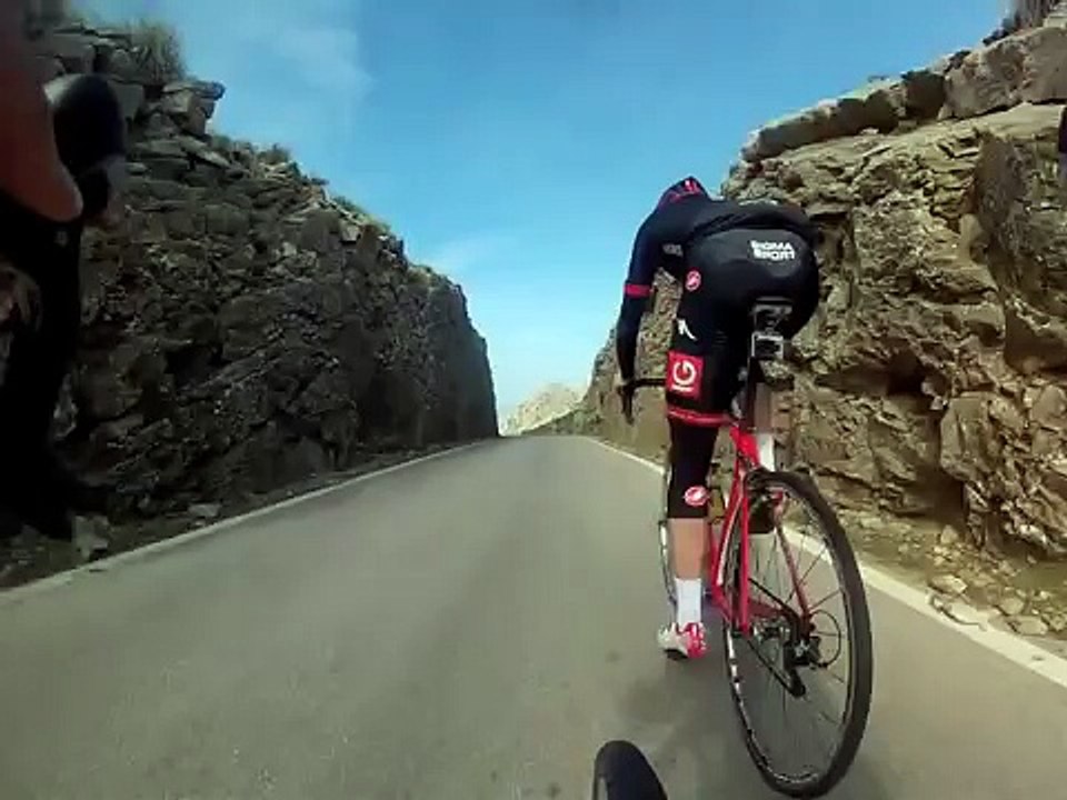 Team IG Sigma Sport Cycling descend Sa Calobra, Mallorca