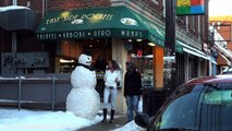 Funny Scaring Girls on Valentines Day Snowman Prank