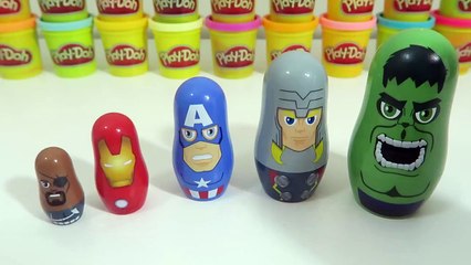 Marvel Avengers Stacking Cups Disney Nesting Surprise Toys Iron Man Hulk Thor Captain America!