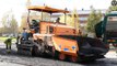 Paving in north sweden with Dynapac Paver and Roller and Scania R480 Hooklifter