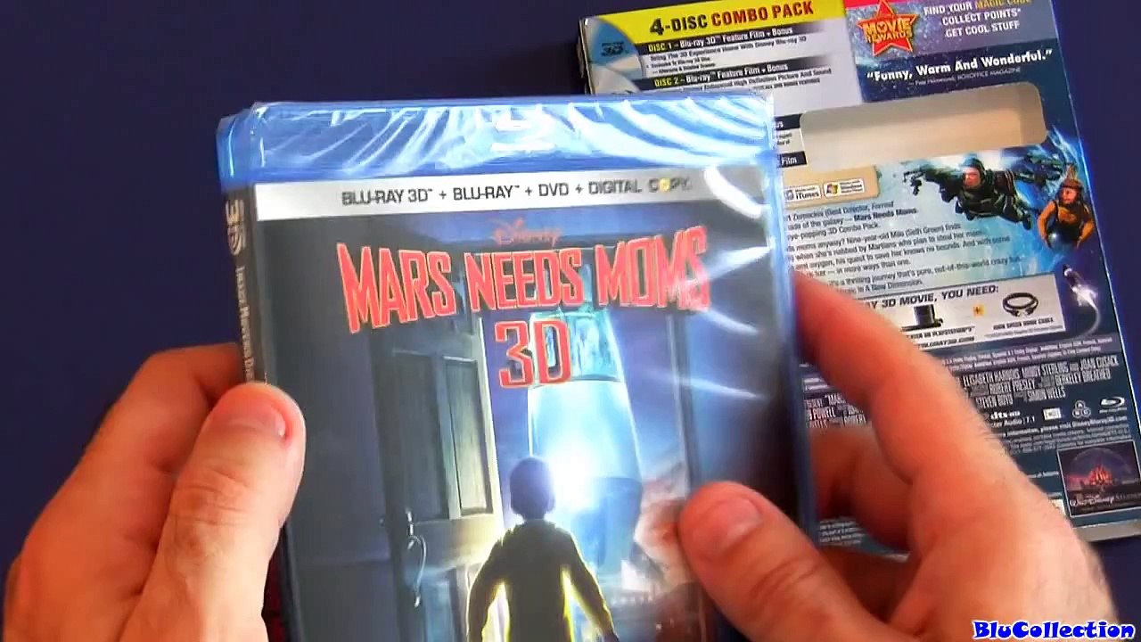 Mars needs Moms blu-ray 3D unboxing review 4-disc Walt Disney Animation