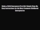 [PDF] Baby & Child Emergency First Aid: Simple Step-By-Step Instructions for the Most Common