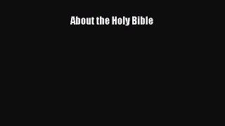 Read About the Holy Bible Ebook Free