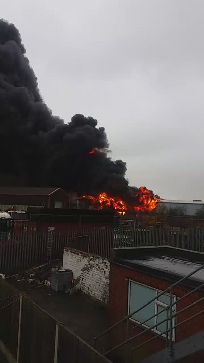 Huge Plume of Smoke Seen Above Large Blaze in Stafford