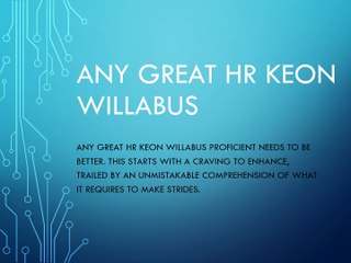 The Best HR Keon Willabus