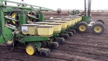 John Deere 4320 Tractor and Kinze Rear Fold Planter
