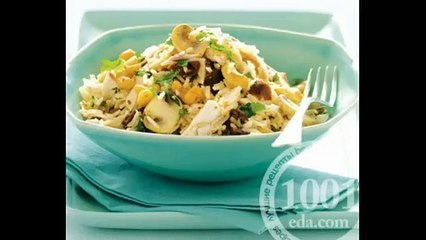 Плов с курицей и грибами