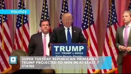 Super Tuesday Republican primaries: Trump projected to win in at least 7 states