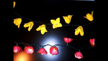 Светильник из лотков от яиц