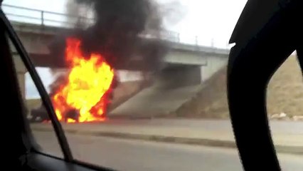 Fiery Car Crash in Medicine Hat, Ab.